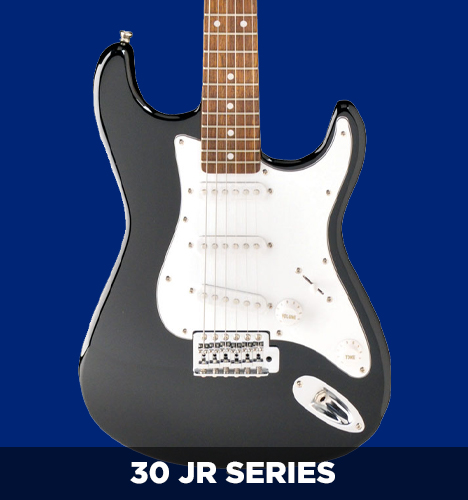 Jay Turser 30 Jr Series guitar body on a blue background